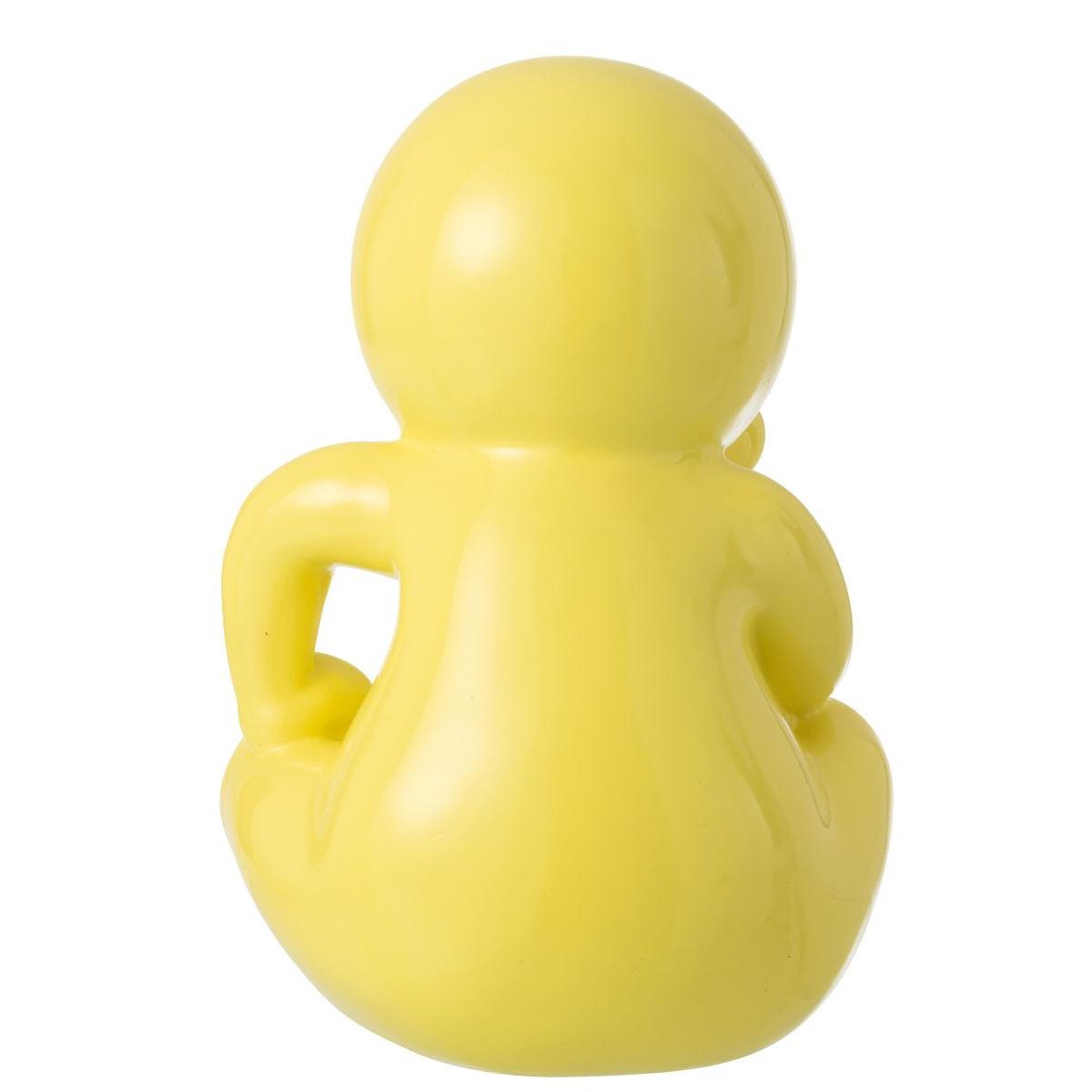 Voir la diapositive 3 : J-LINE Statuette déco unie  marcel  35cm jaune