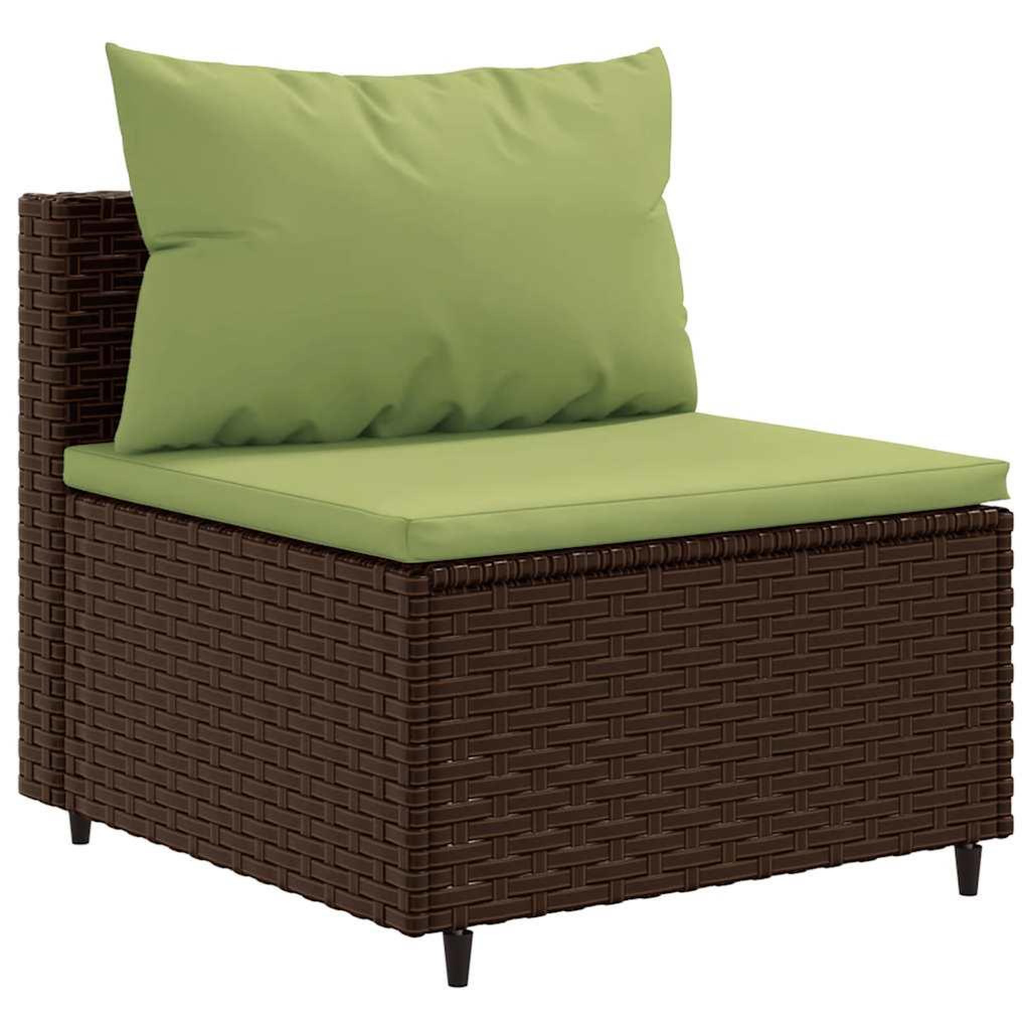 Voir la diapositive 4 : VIDAXL Salon de jardin avec coussins 5 pcs marron resine tressee