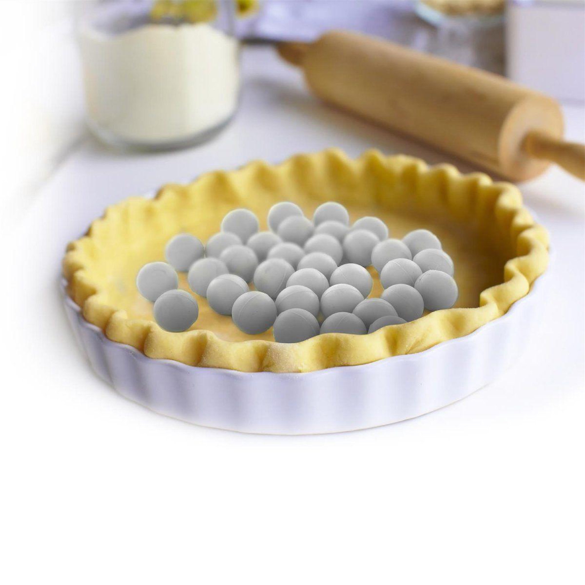 Voir la diapositive 2 : Lily Cook Billes de cuisson  silicone  150g gris