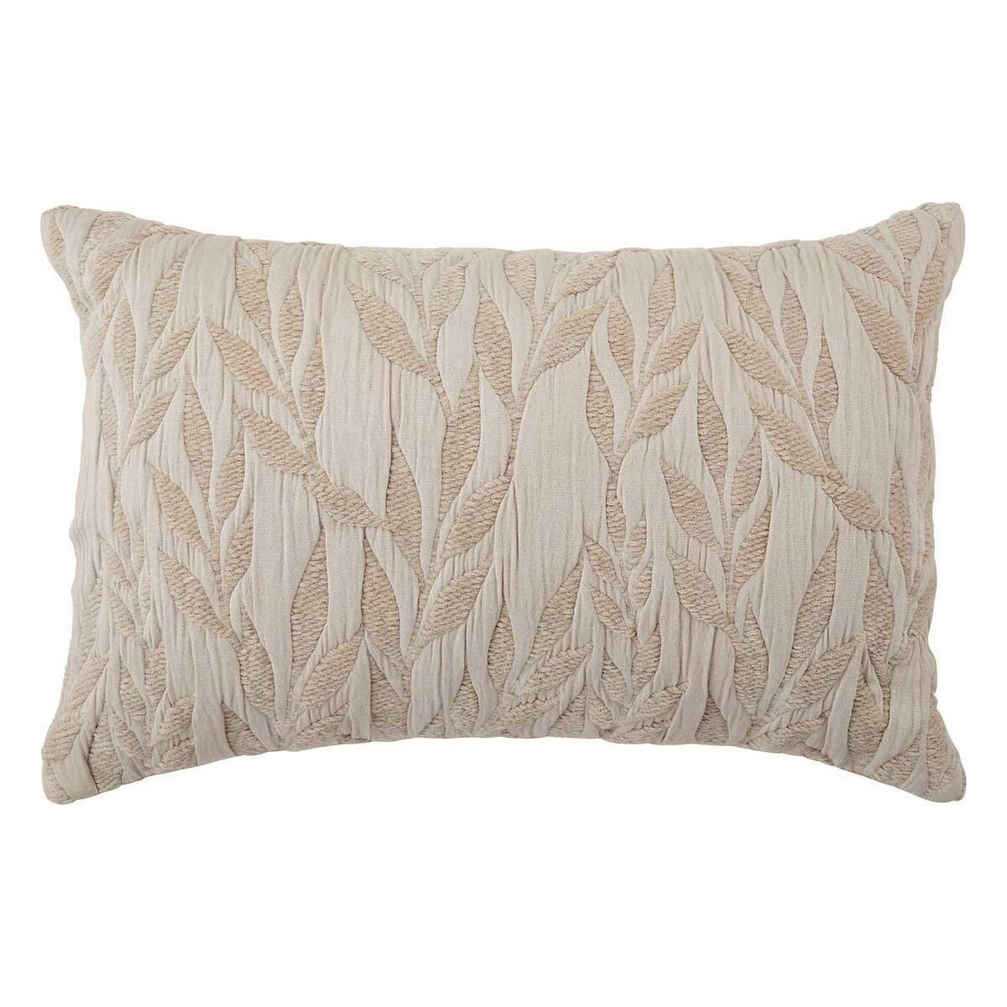 ATMOSPHERA Coussin déco jacquard  lethon  38x58cm beige lin