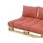 Voir la diapositive 2 : JARDIDECO Ensemble coussin d'extérieur palette rouille - Jardideco