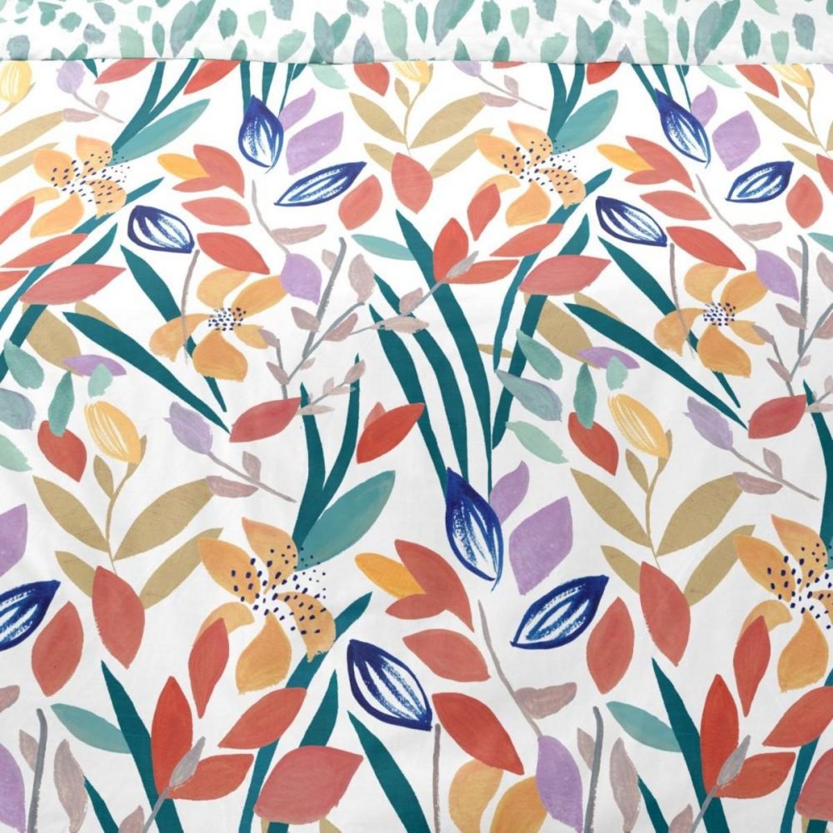 Dourev Housse de couette 240x220 THALIA + 2 taies Percale de coton