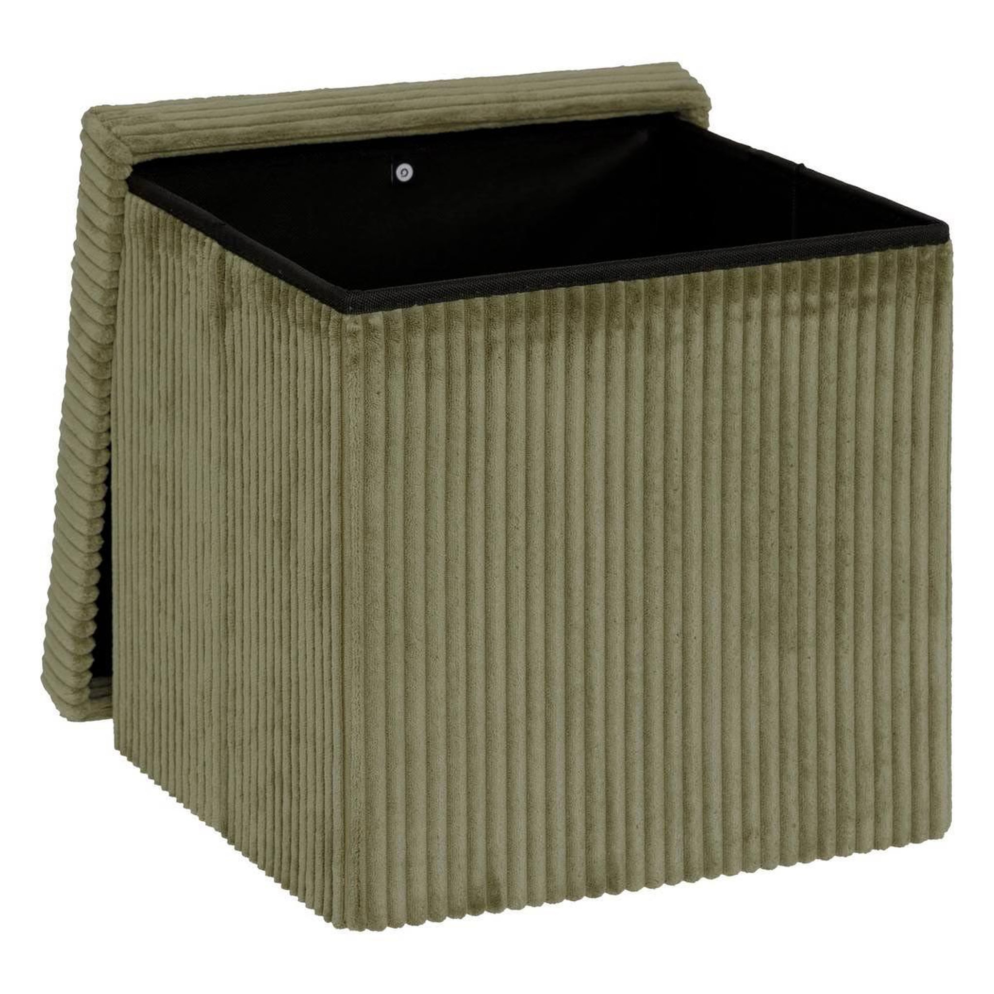 Voir la diapositive 2 : ATMOSPHERA Pouf pliant coffre  arum  38cm kaki