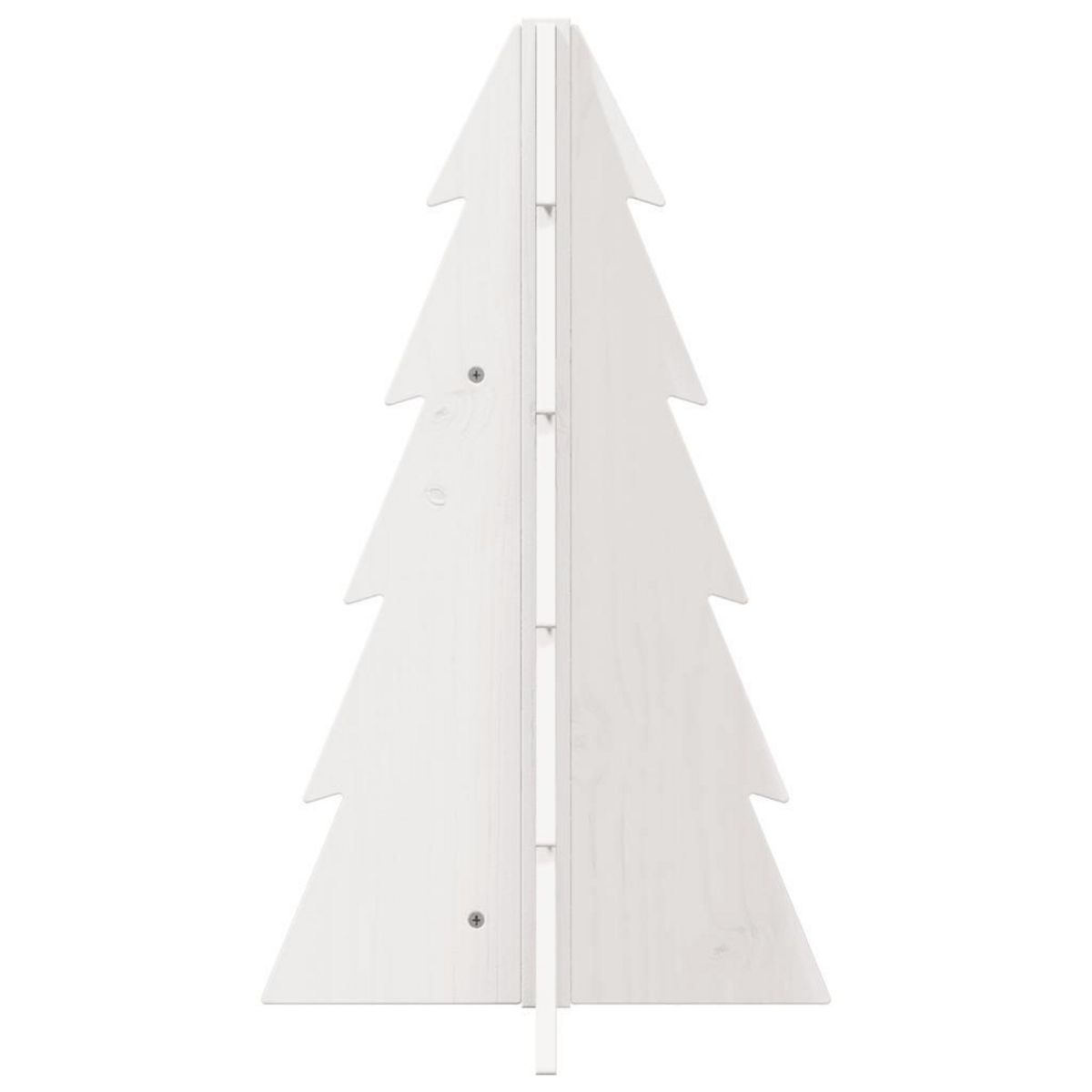 VIDAXL Arbre de Noël en bois pour decoration blanc 69,5 cm pin massif