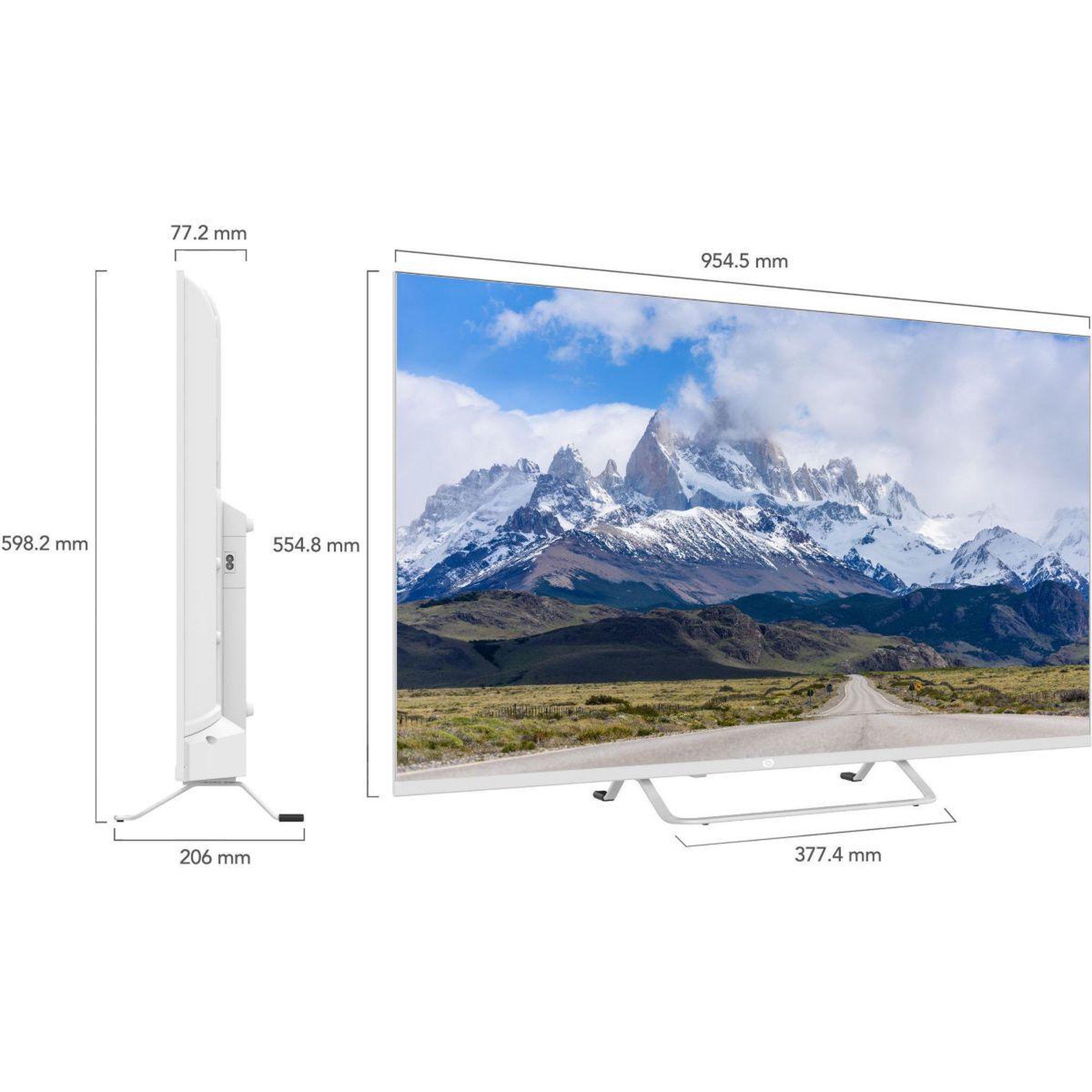 Voir la diapositive 3 : ESSENTIEL B Tv qled 43qled306w (2024) 43  (109 cm) 4k - smart tv, coloris blanc