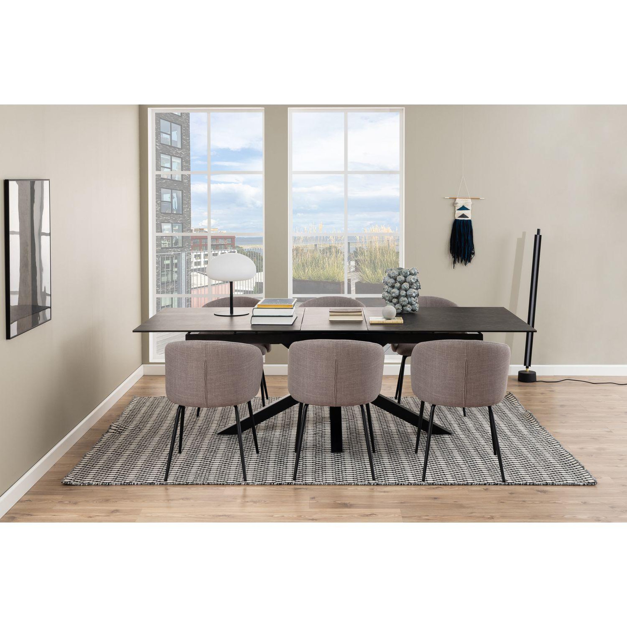 Voir la diapositive 3 : TOILINUX Lot de 2 chaises en tissu avec accoudoirs sören