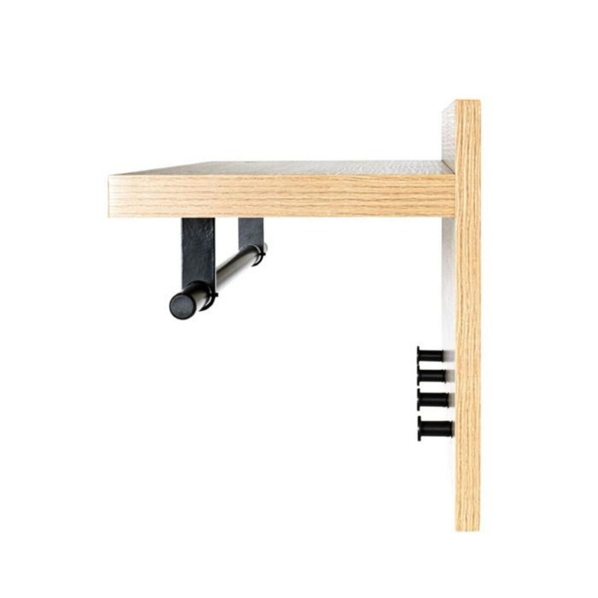 Paris Prix Patère Murale Design  Lemina  70cm Chêne & Noir