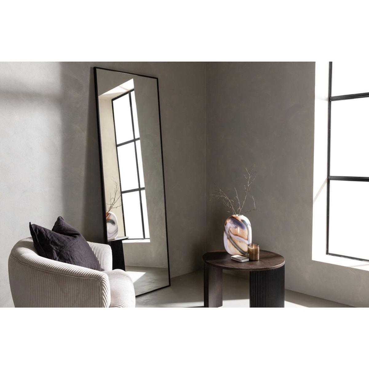 Paris Prix Miroir Design  Dalton  193cm Noir