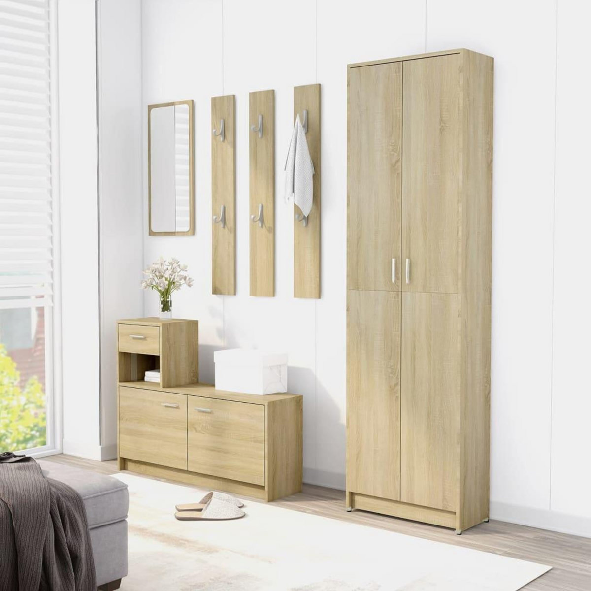 VIDAXL Garde-robe de couloir Chene sonoma 55x25x189 cm Bois ingenierie