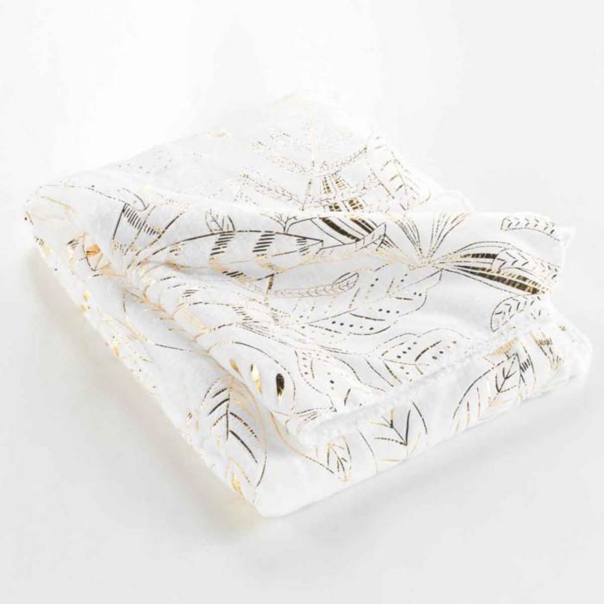 Paris Prix Plaid Flanelle Imprimé  Belflor  125x150cm Blanc