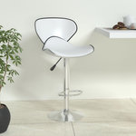 VIDAXL Tabouret de bar Blanc Similicuir