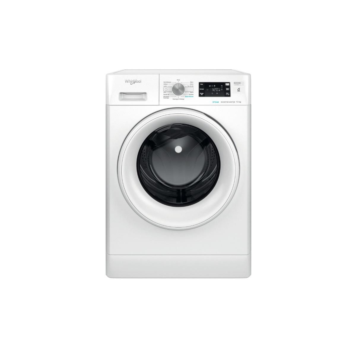 Whirlpool Lave-linge hublot 10 kg 1400 tours/min blanc - FFB10489WVFR