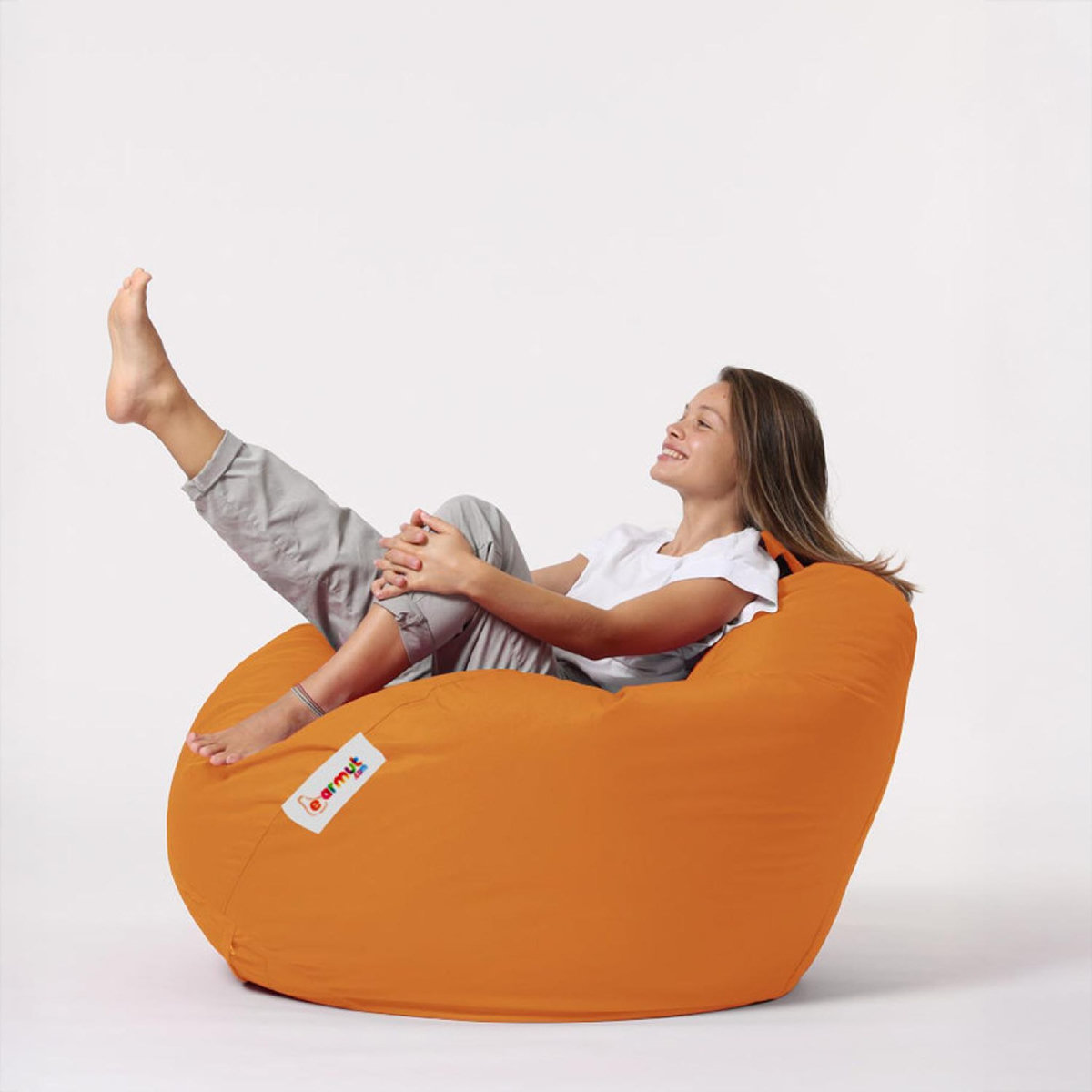 CONCEPT USINE Pouf poire d'extérieur 130x115cm orange OHAU