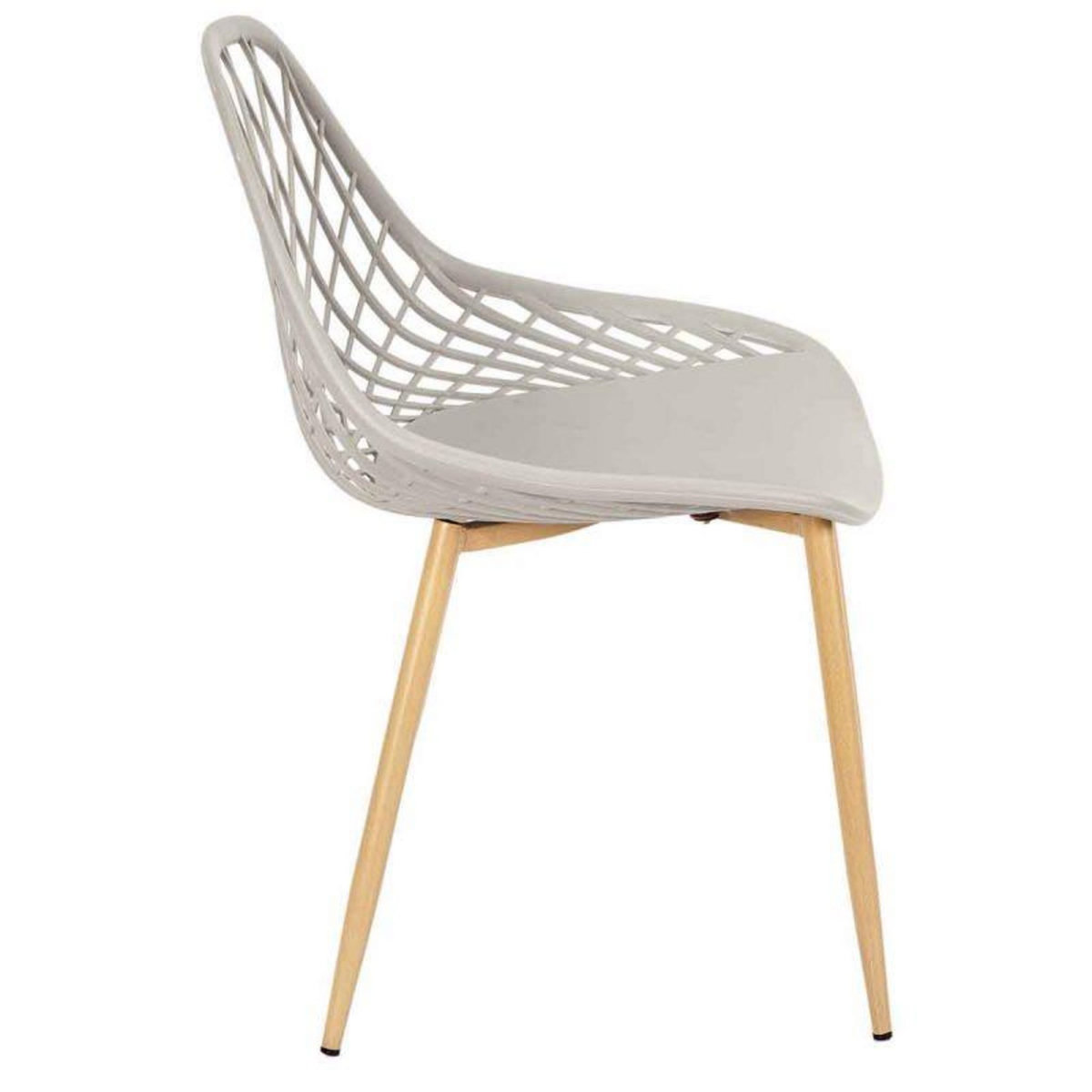 Paris Prix Lot de 4 Chaises Design  Malaga  80cm Taupe