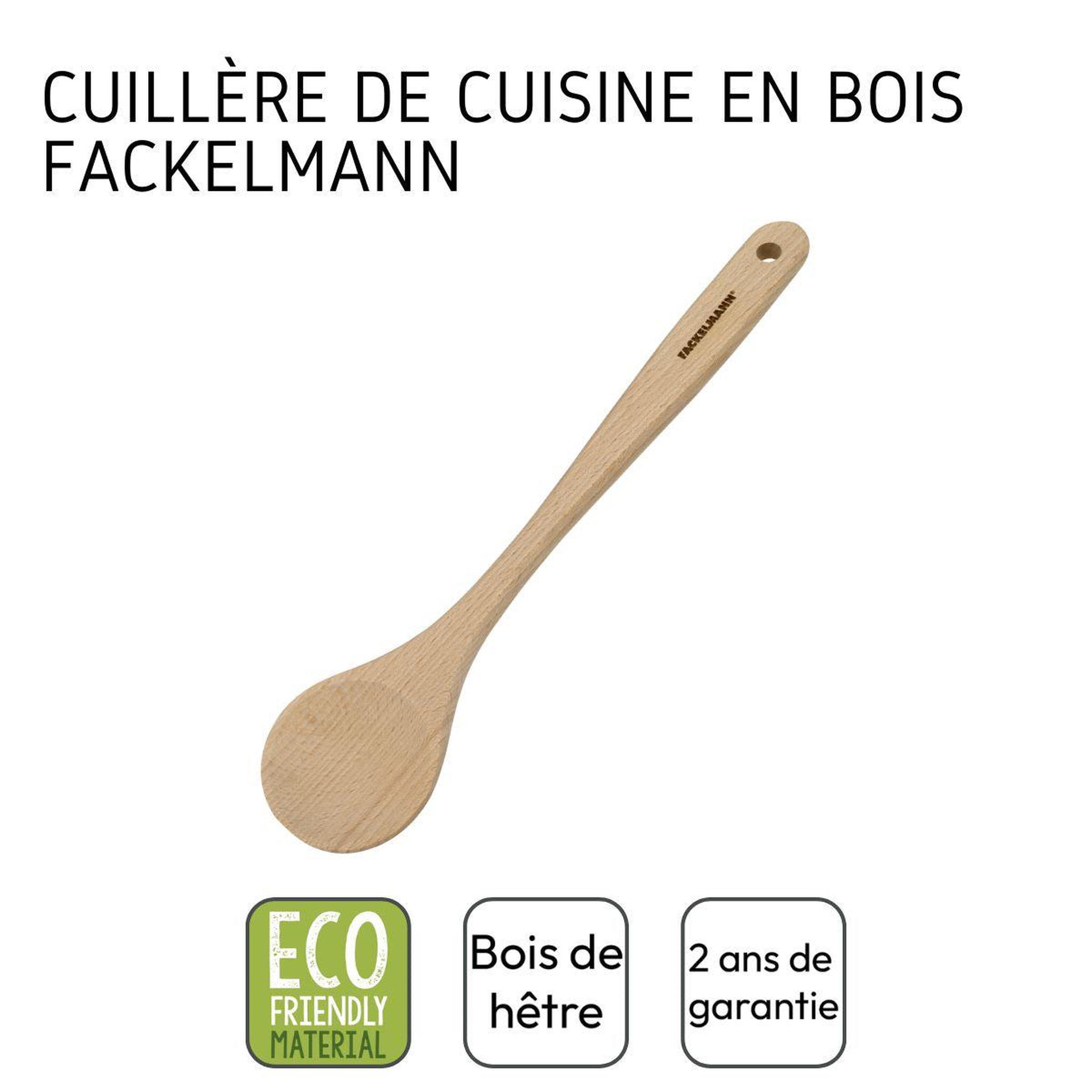 Voir la diapositive 4 : Fackelmann Ensemble de 2 cuillères de cuisine en bois fsc fackelmann eco friendly