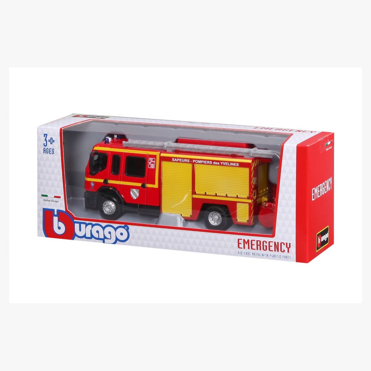 BURAGO Camion pompiers 1/43 emergency fire II