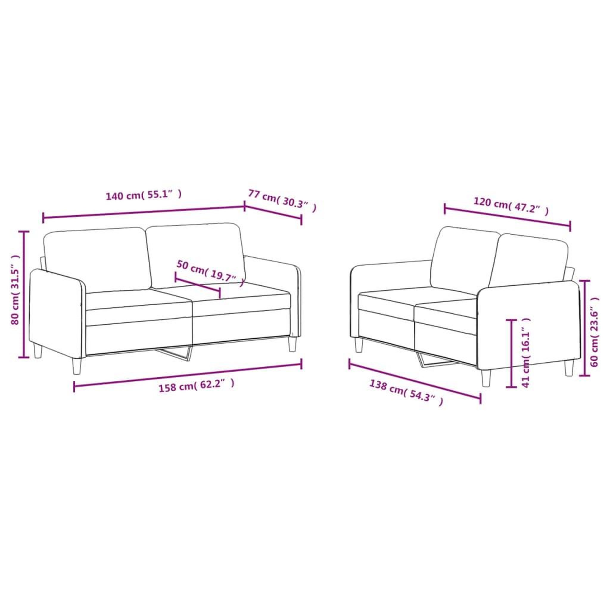Voir la diapositive 6 : VIDAXL Ensemble de canapes 2 pcs noir velours