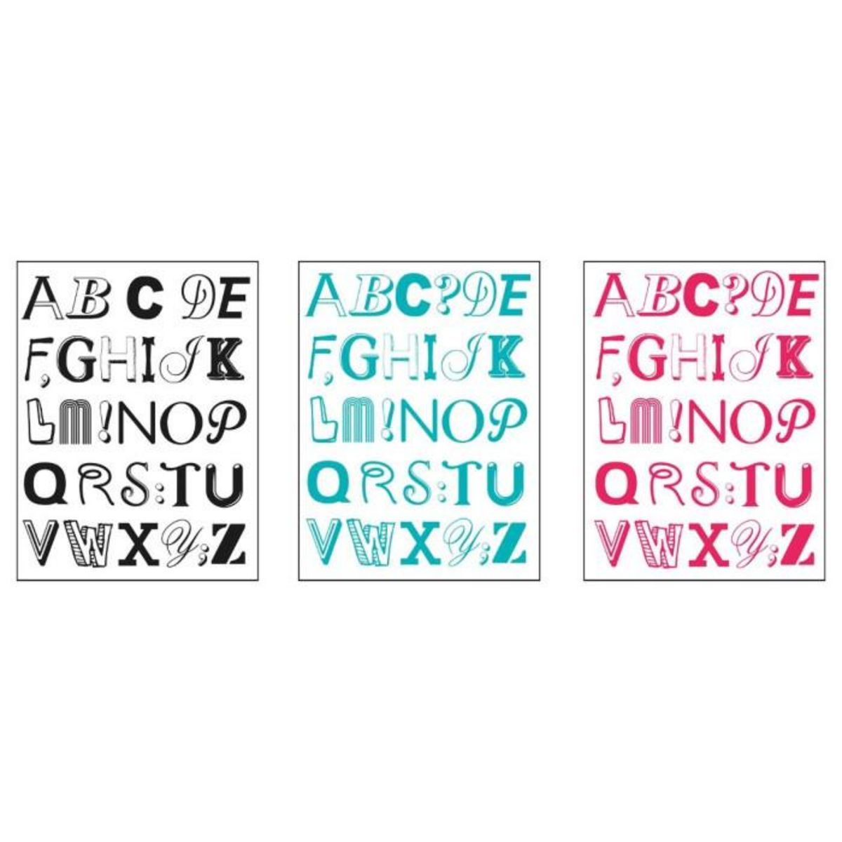 ATMOSPHERA Stickers  Alphabet  50x70cm Bleu