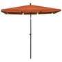 Voir la diapositive 2 : VIDAXL Parasol de jardin avec mat 210x140 cm Terre cuite