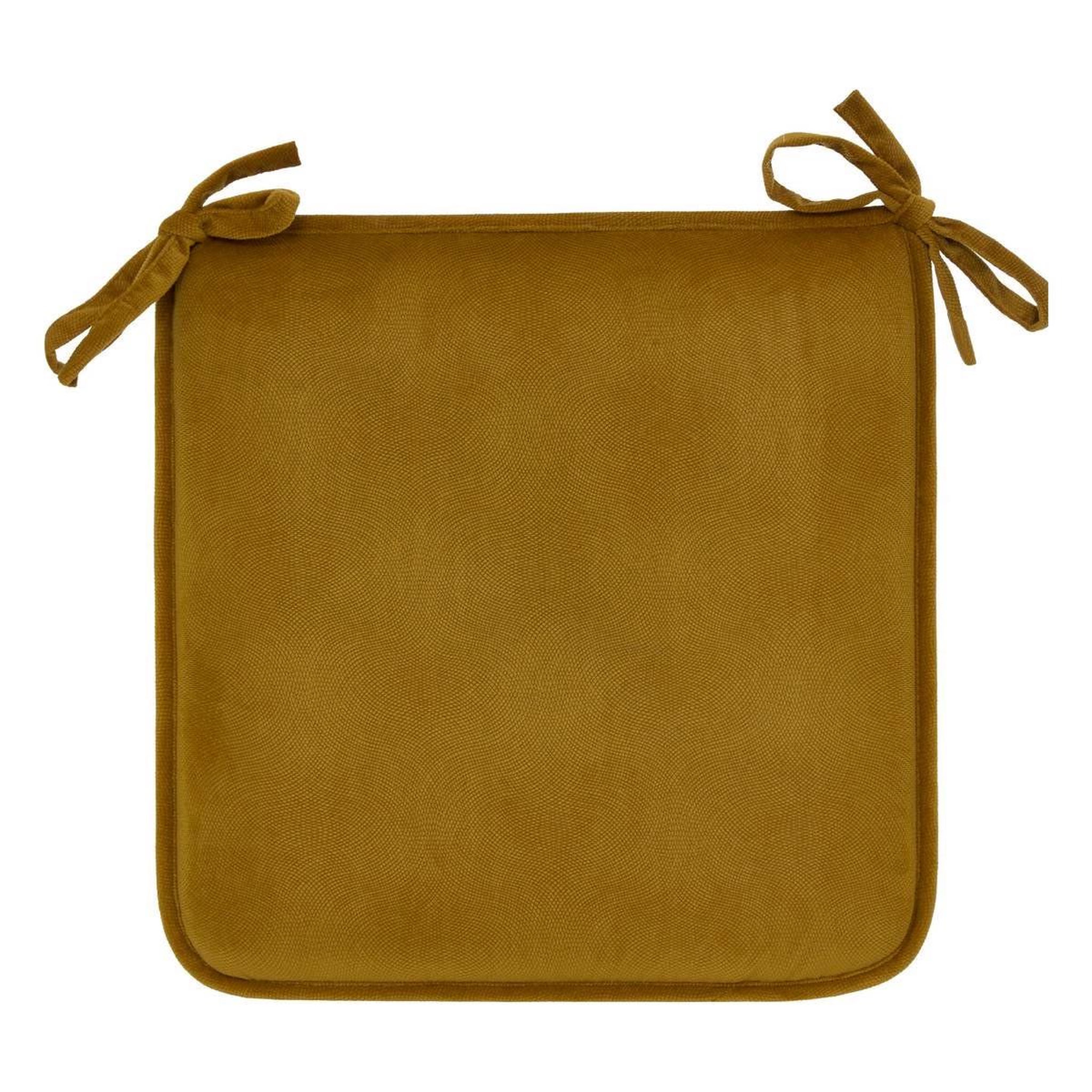 ATMOSPHERA Galette de chaise uni  lilou  38x38cm mordoré