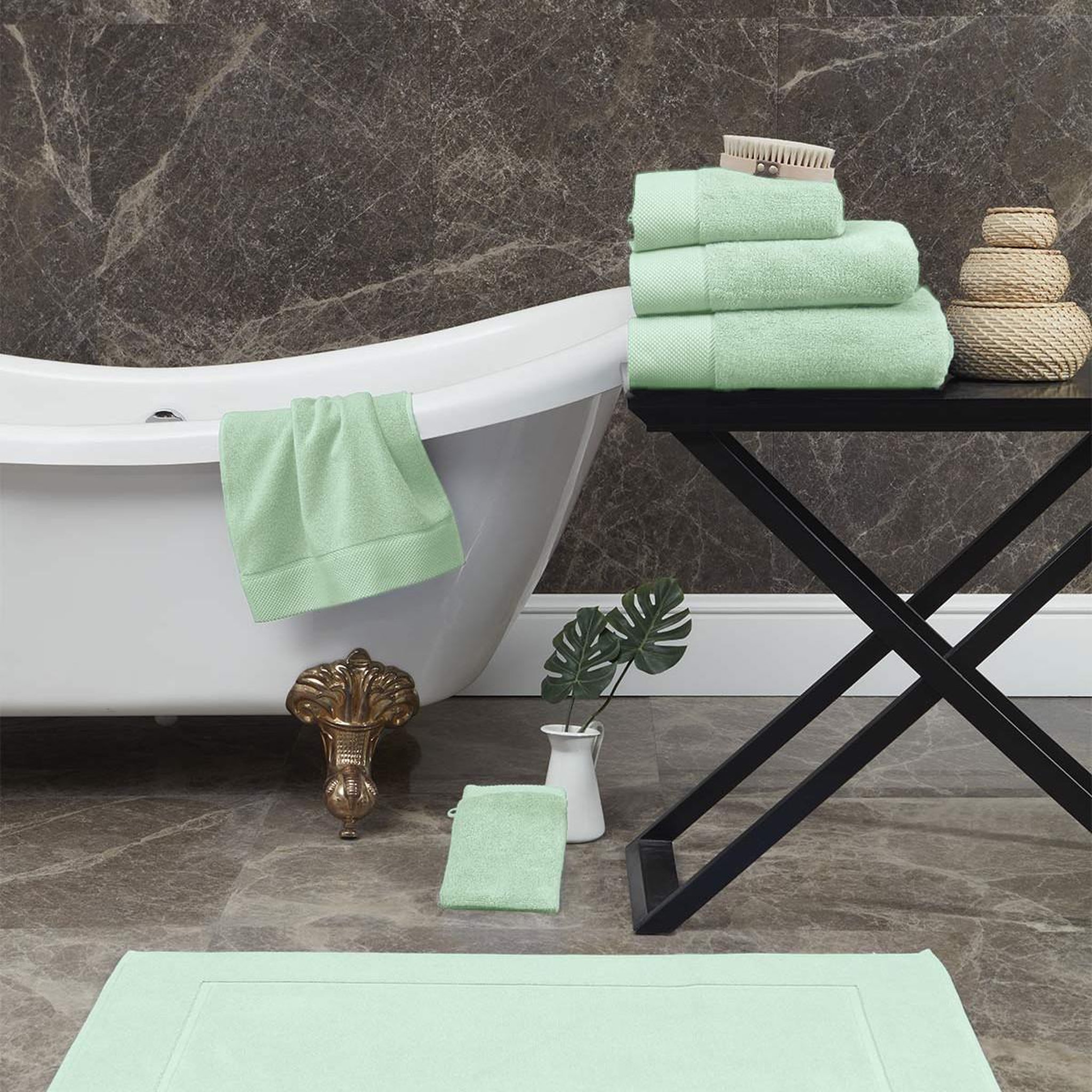 Voir la diapositive 4 : Sensei Maison Drap de bain Zéro Twist 560 g/m² SENSOFT - 70x140 cm
