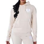 Project X Sweat à Capuche  Femme Project X Paris à Cœur Brise. Coloris disponibles : Beige