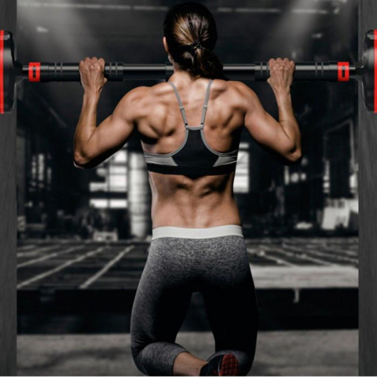 Paris Prix Barre de Traction  Sans Vis  130cm Noir