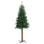 Voir la diapositive 3 : VIDAXL Sapin de Noël mince avec bois veritable et cones vert 180cm PVC
