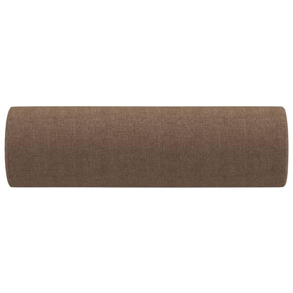 VIDAXL Coussins decoratifs lot de 2 Marron Ø15x50 cm Tissu
