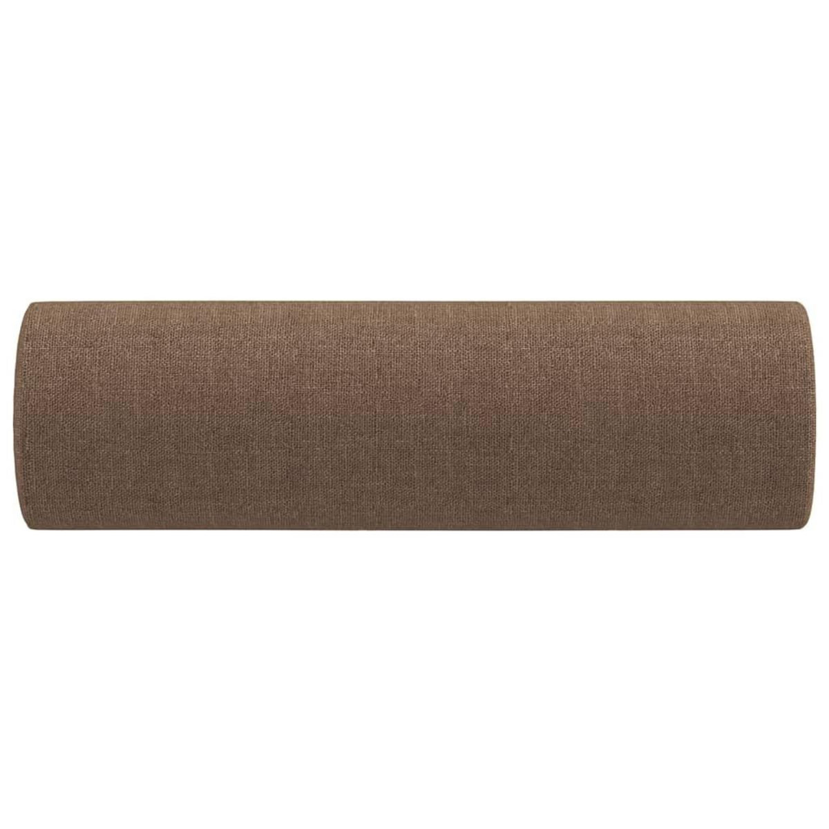 VIDAXL Coussins decoratifs lot de 2 Marron Ø15x50 cm Tissu