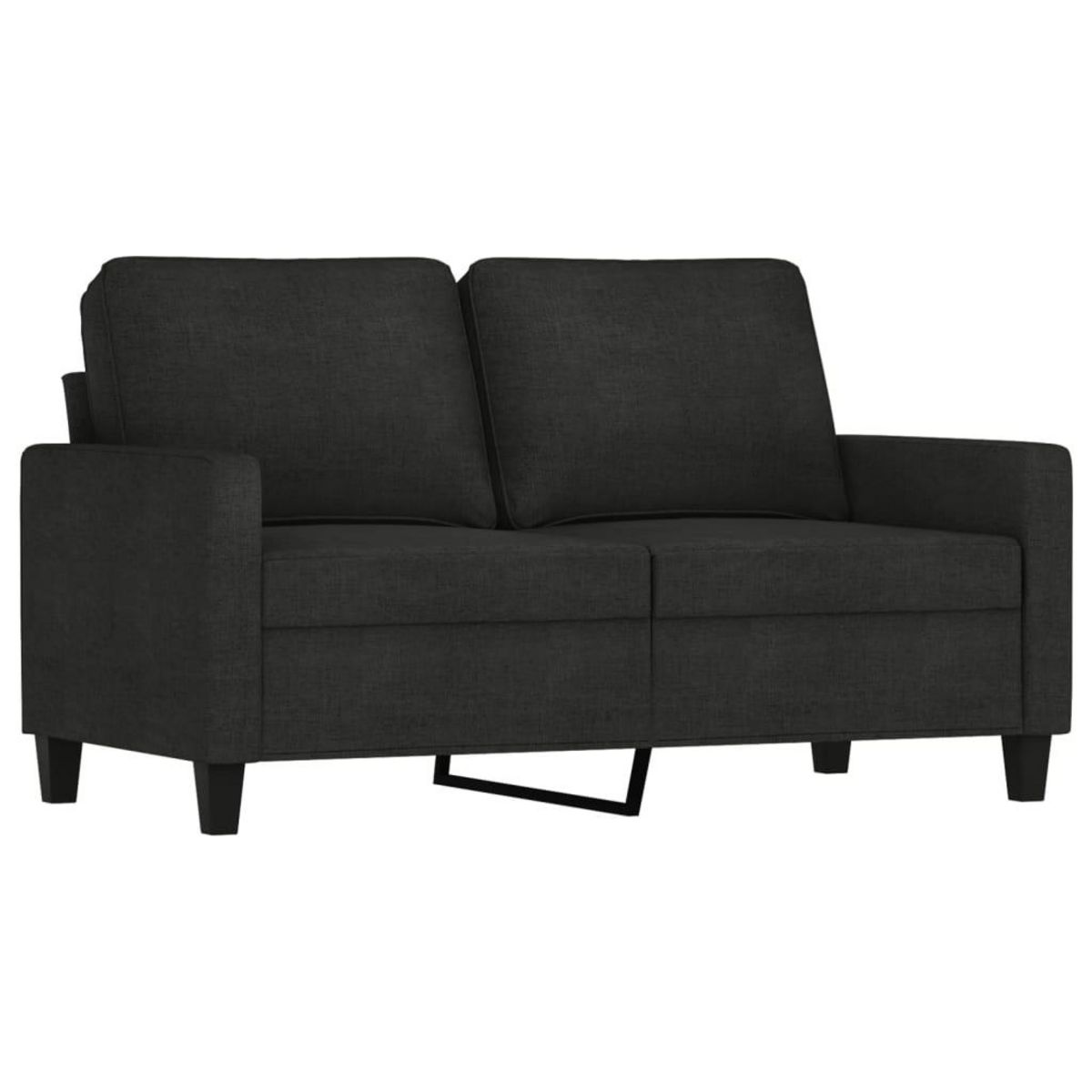 VIDAXL Ensemble de canapes 4 pcs avec coussins Noir Tissu