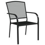 Voir la diapositive 5 : VIDAXL Ensemble a manger de jardin 5 pcs anthracite acier