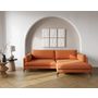 Voir la diapositive 1 : LISA DESIGN Carlos - canapé d'angle droit 4 places ultra moelleux en tissu texturé