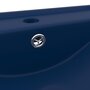 VIDAXL Lavabo avec trou de robinet Bleu fonce mat 60x46 cm Ceramique