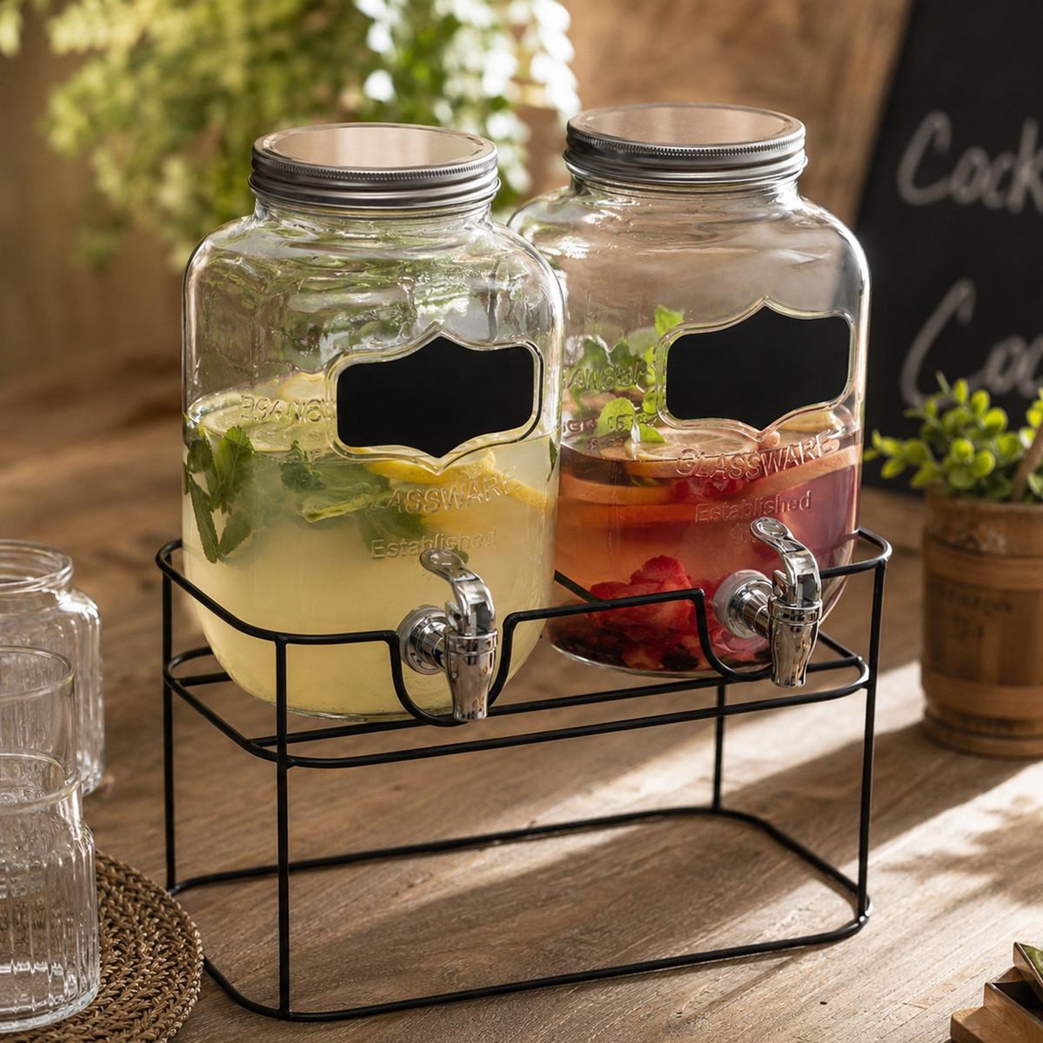 Voir la diapositive 3 : SECRET DE GOURMET Double distributeur de boisson  fresh  8l transparent