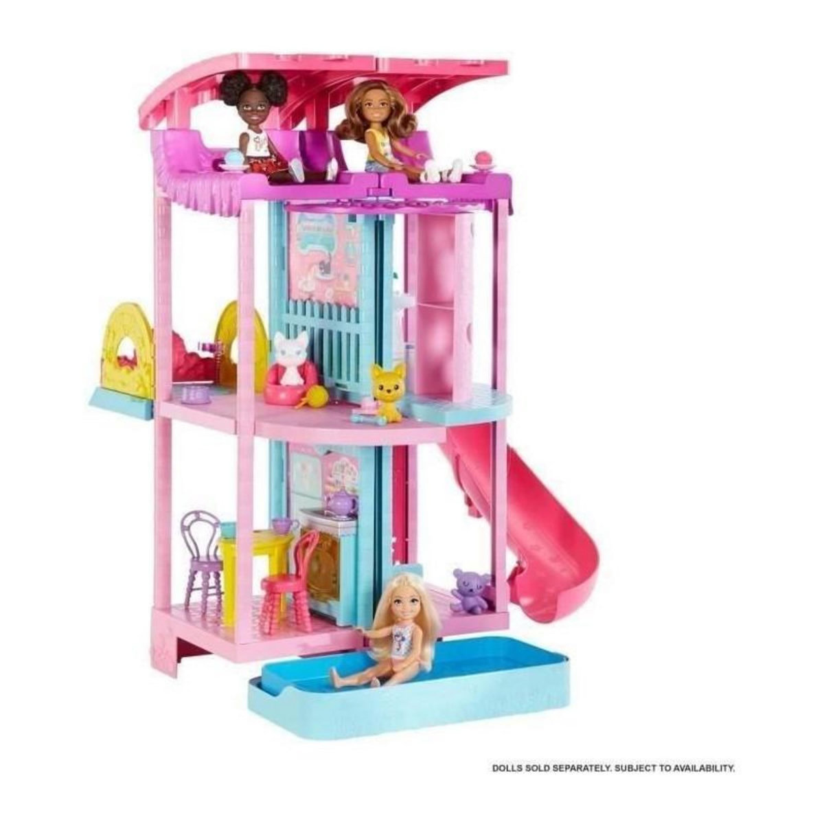 BARBIE MATTEL L'incroyable Maison de Chelsea et ses animaux Barbie, 50 cm