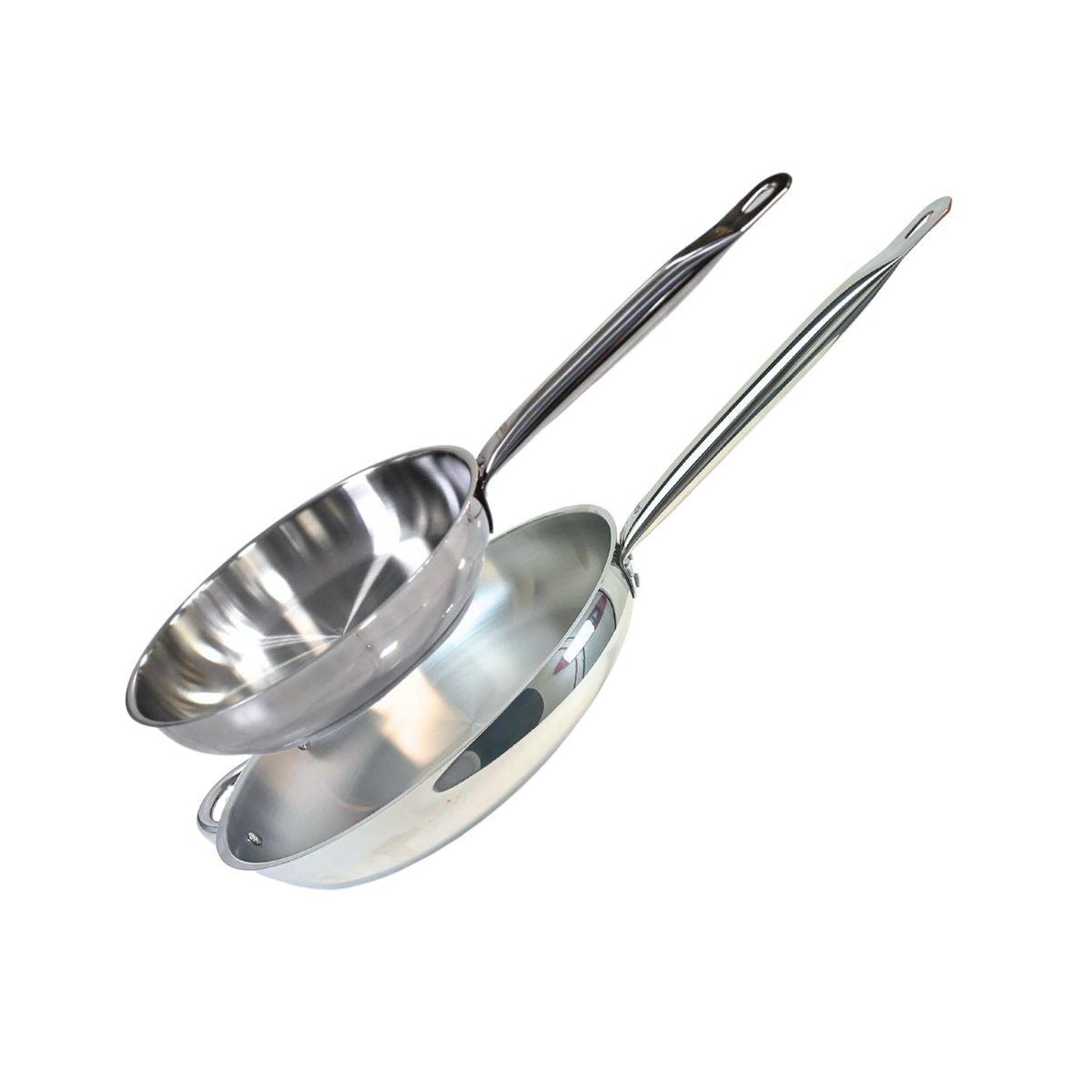 ELO Lot de 2 poêles inox de 28 cm et 32 cm elo profi therm