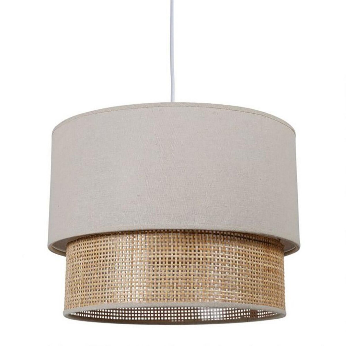 OSTARIA Suspension gigogne rotin beige D35