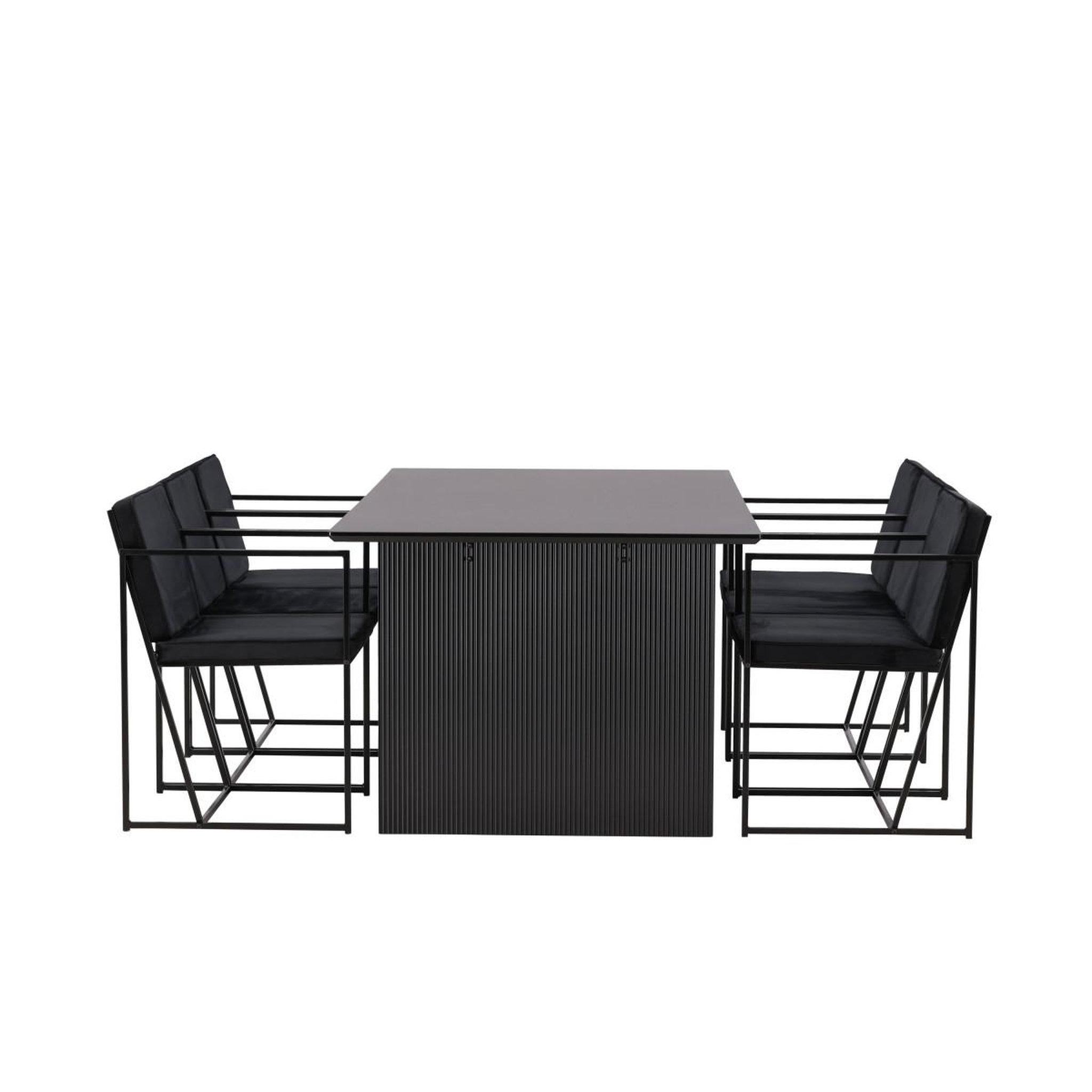 Voir la diapositive 3 : Paris Prix Ensemble table à manger & 6 chaises  vail & richmond  200cm noir