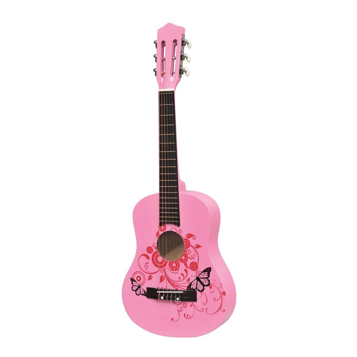 One Two Fun Guitare en bois rose 76 cm
