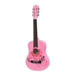 One Two Fun Guitare en bois rose 76 cm