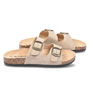 Voir la diapositive 3 : OZABI OZABI Sandales Mule 2 Boucles Nubuck Noir Beige Camel