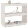 Voir la diapositive 4 : VIDAXL Bibliotheque Blanc 80x35x71 cm Bois de pin massif