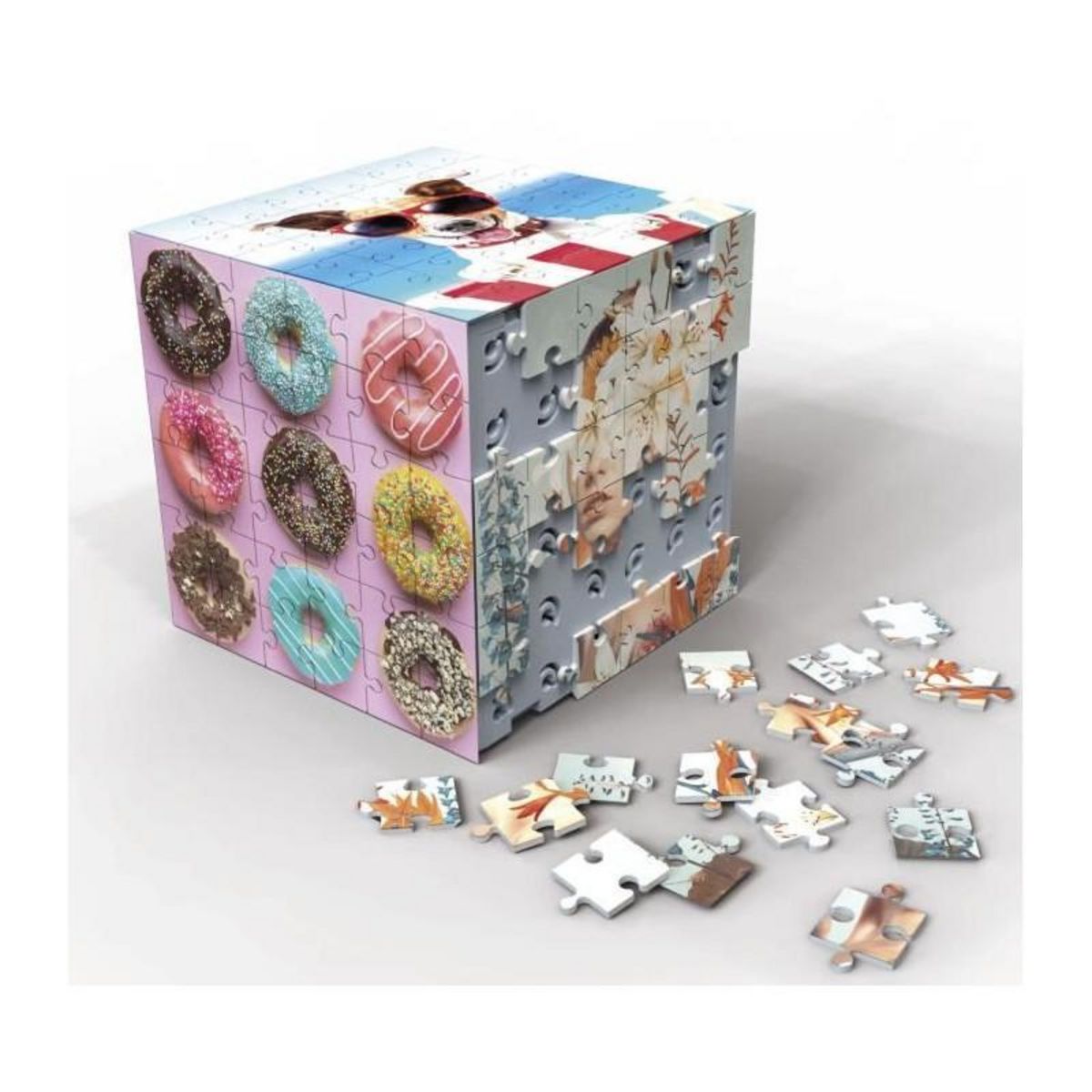 EDUCA Puzzle 3D - EDUCA - Cube Aesthetic - 216 Pieces - 6 Puzzles de 36 Pieces - Défi 8 Ans + (20125)
