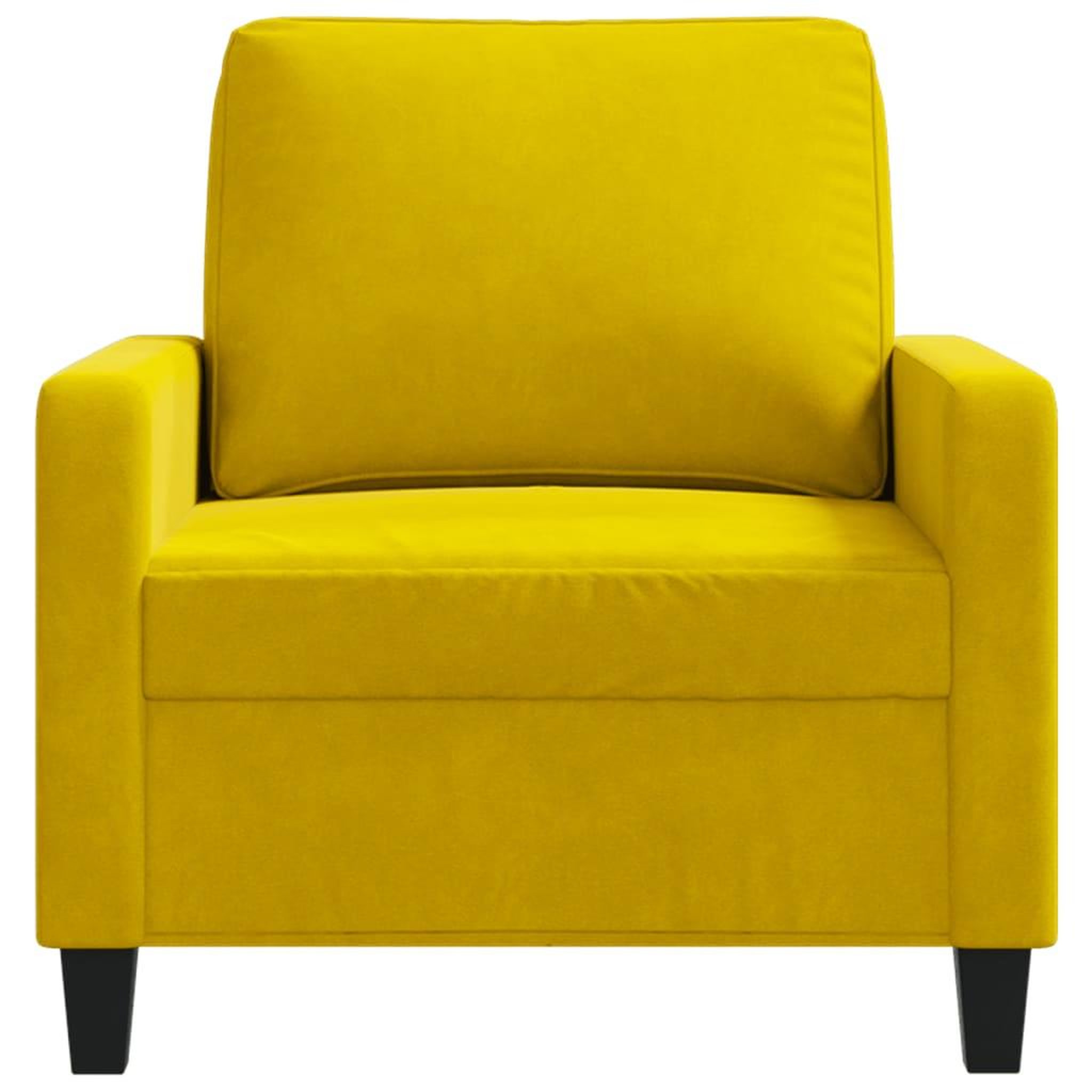 Voir la diapositive 4 : VIDAXL Fauteuil Jaune 60 cm Velours
