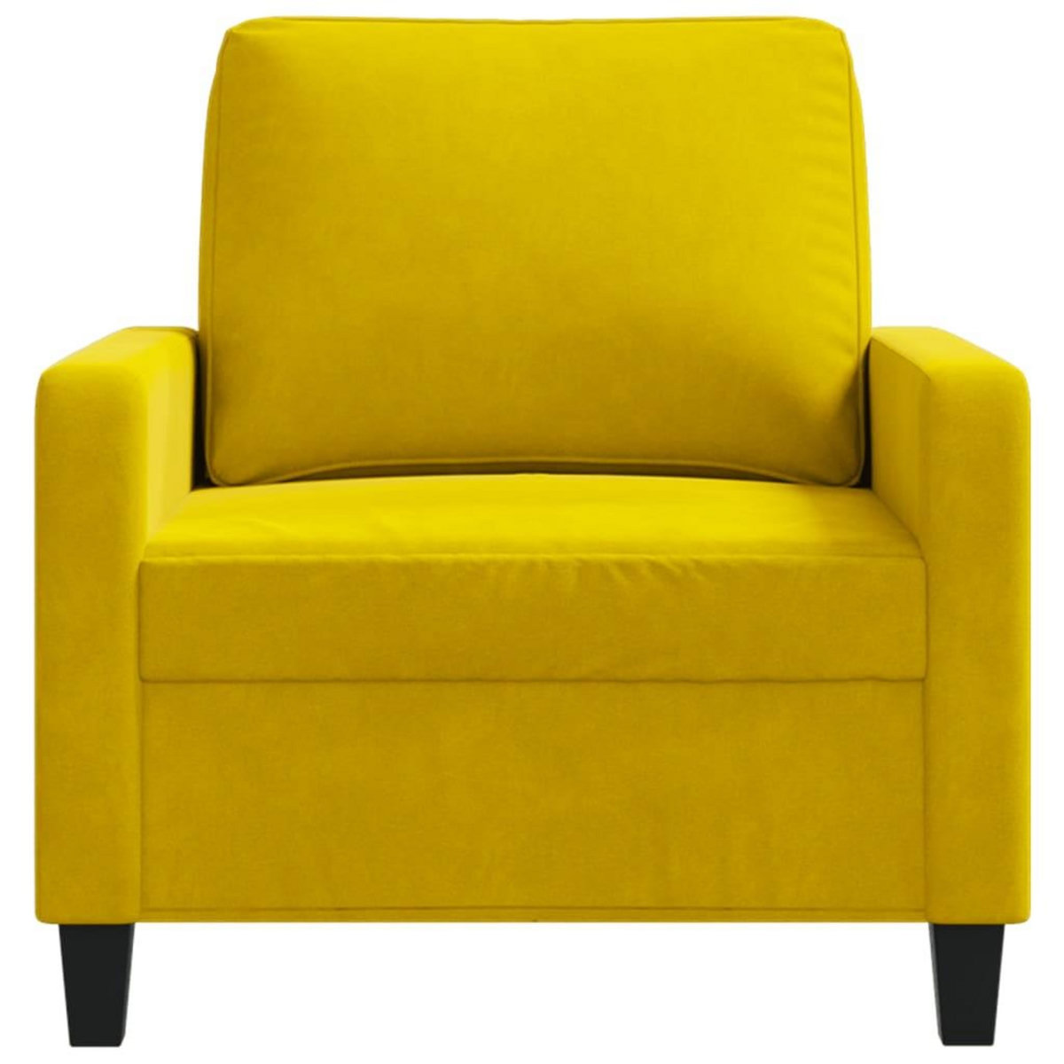 VIDAXL Fauteuil Jaune 60 cm Velours