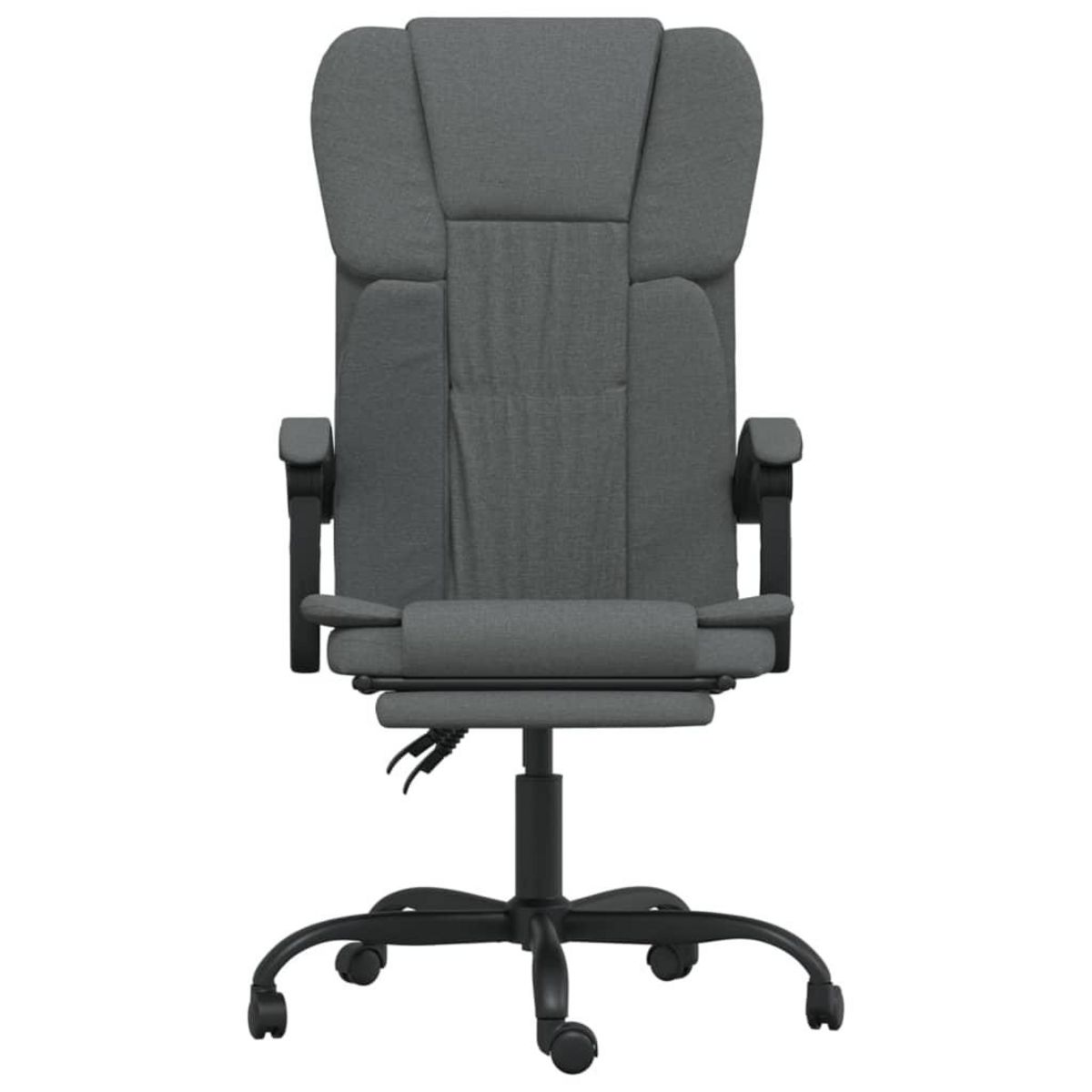 VIDAXL Fauteuil inclinable de bureau Gris fonce Tissu