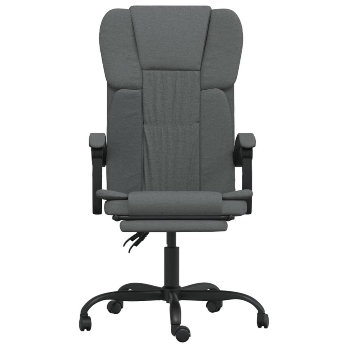 VIDAXL Fauteuil inclinable de bureau Gris fonce Tissu
