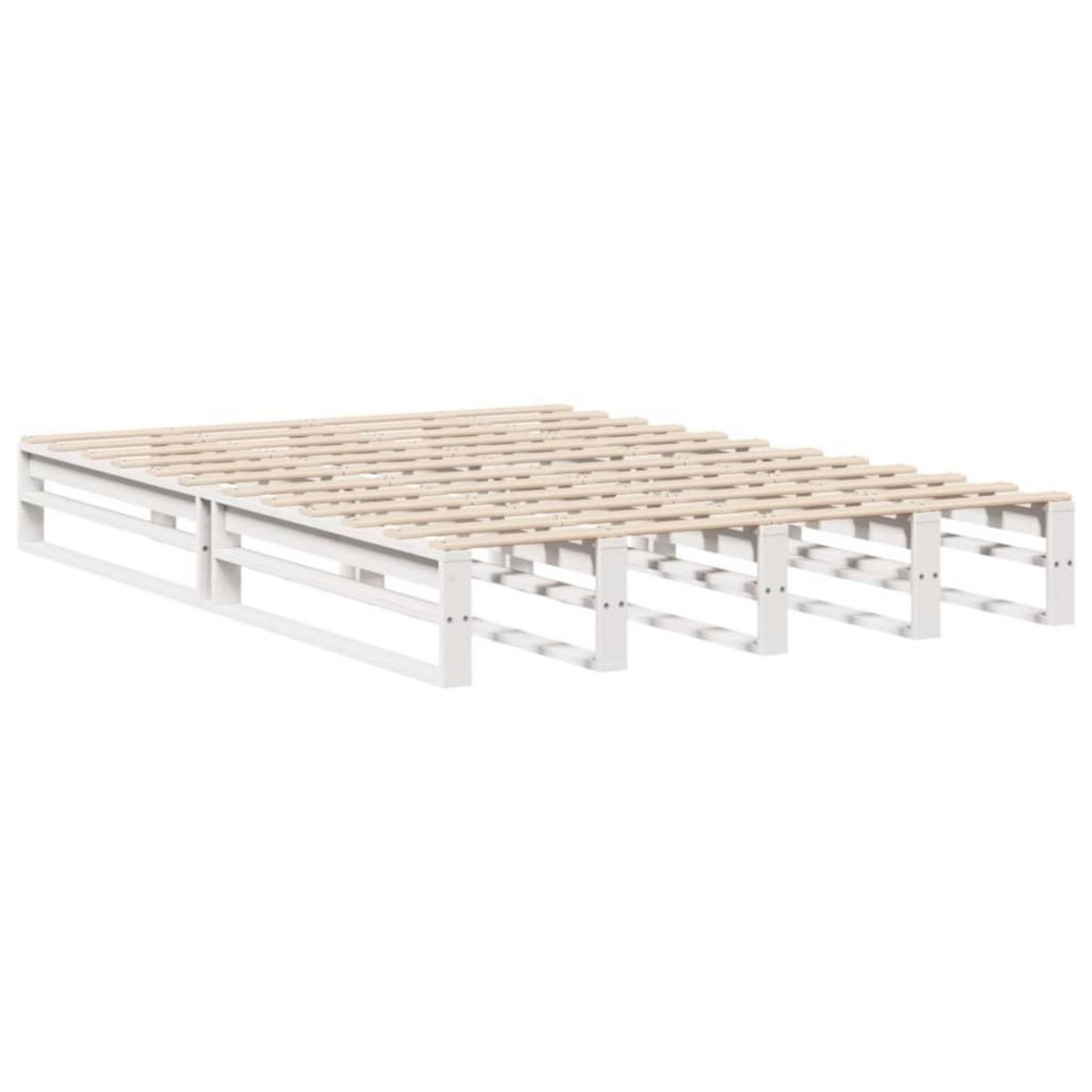 VIDAXL Cadre de lit sans matelas blanc 160x200 cm bois de pin massif