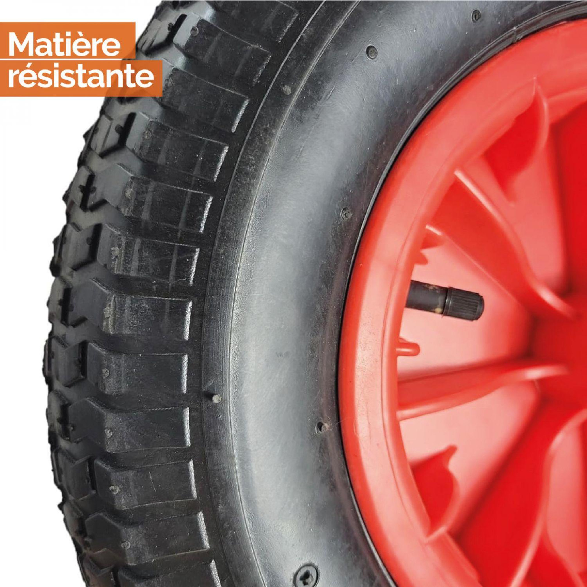 Voir la diapositive 3 : LINXOR Roue gonflable pour brouette - 36 x 8.5 cm - Alésage 10 mm